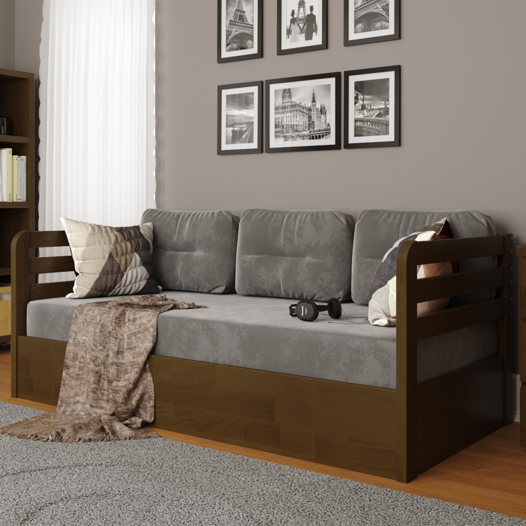 

Детская кровать Немо Люкс (Arbor Drev) Темный орех 80х190 см 71150_21