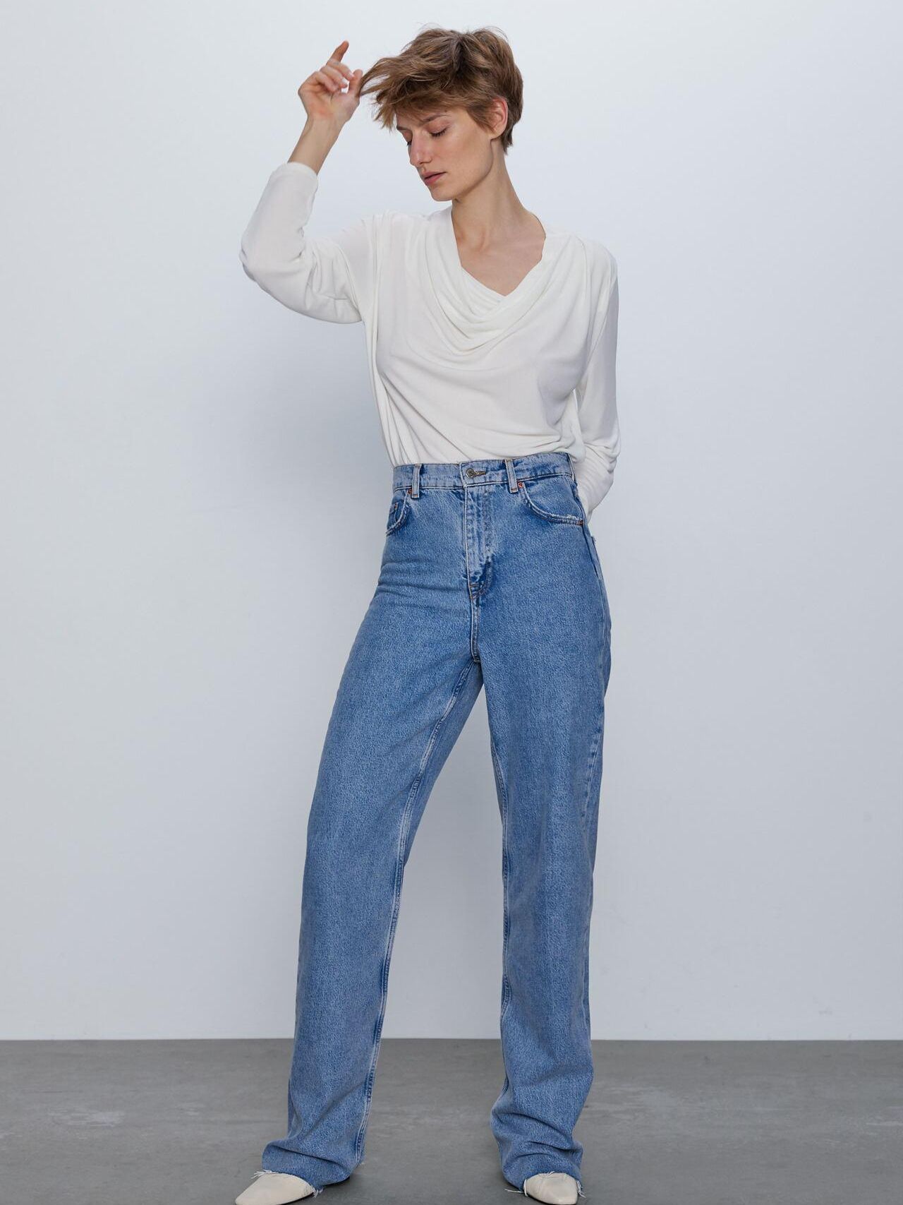 

Лонгслив Zara 4886/020/251-ACTS S Белый
