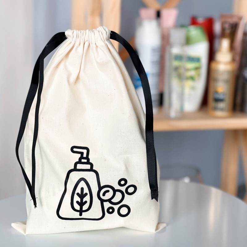 

Мешок хлопковый для косметики 30*20 см Soap (светлый)