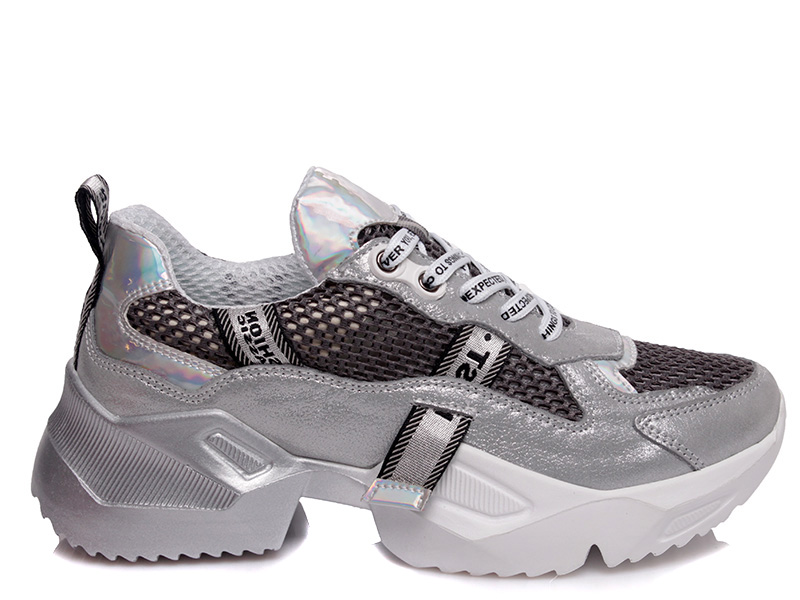 

Женские кроссовки деми Avangard Shoes 20230 серый сатин Серебристый р.41