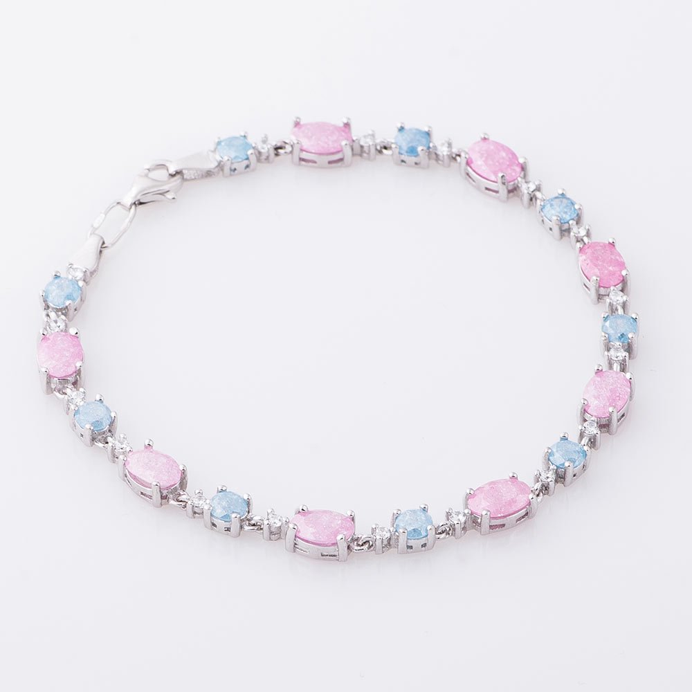 

Серебряный браслет (фианиты) 141132 Оникс 19