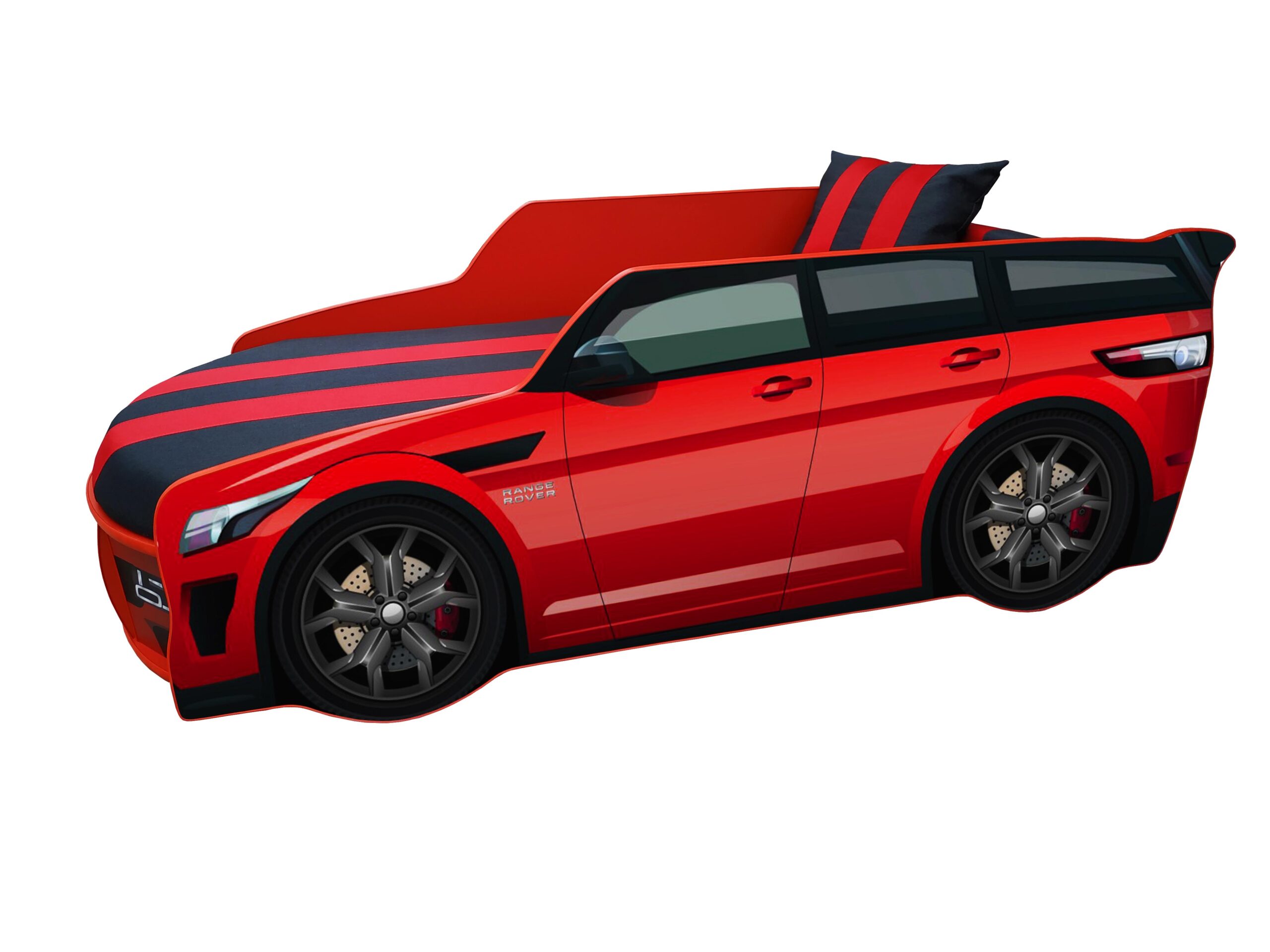 

Кровать машина Viorina Deko RangeRover Премиум с подсветкой фар и низа 180х80 Белый