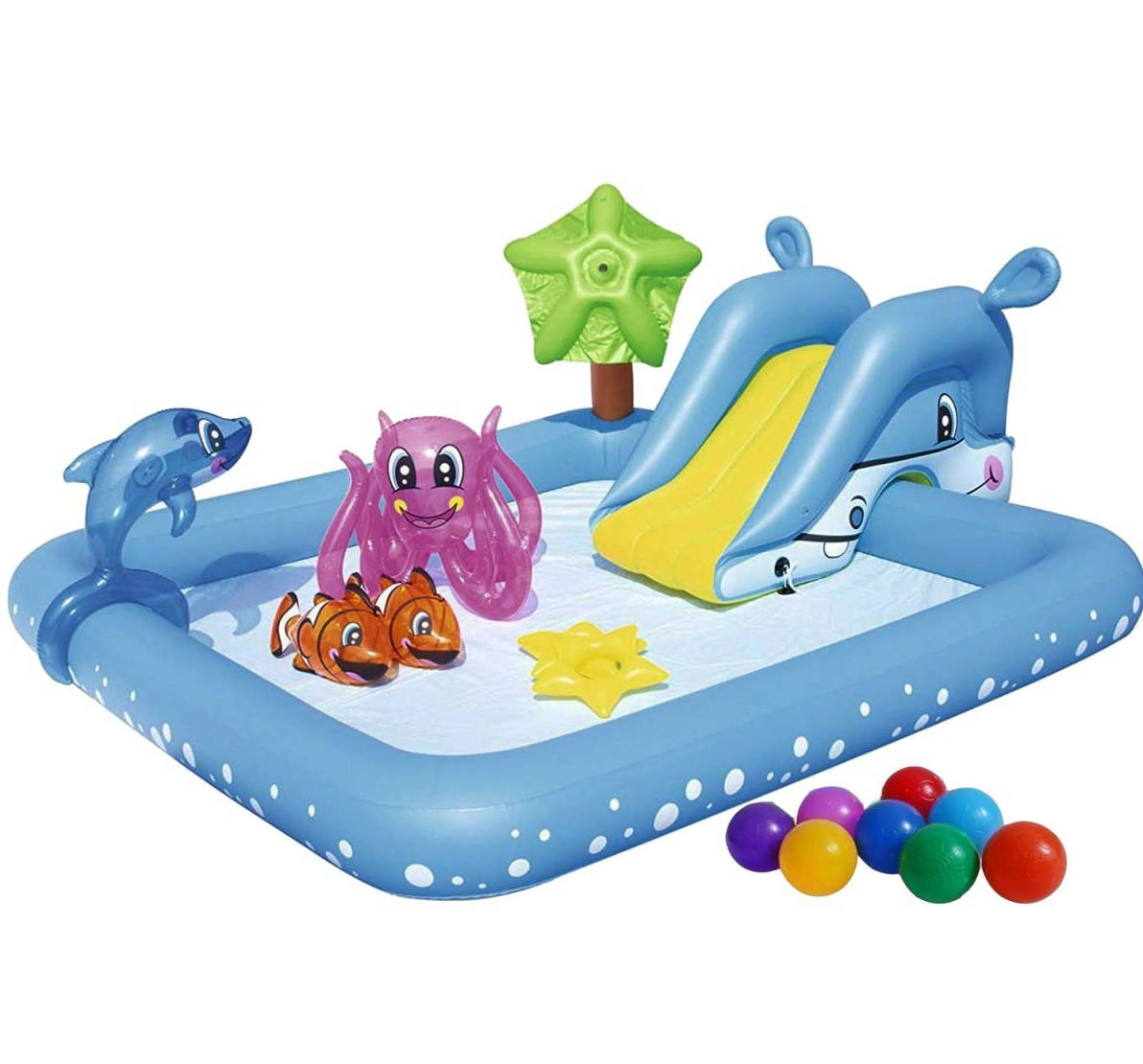 

Игровой комплекс с горкой и шариками Bestway Морские обитатели 239х206х86 см