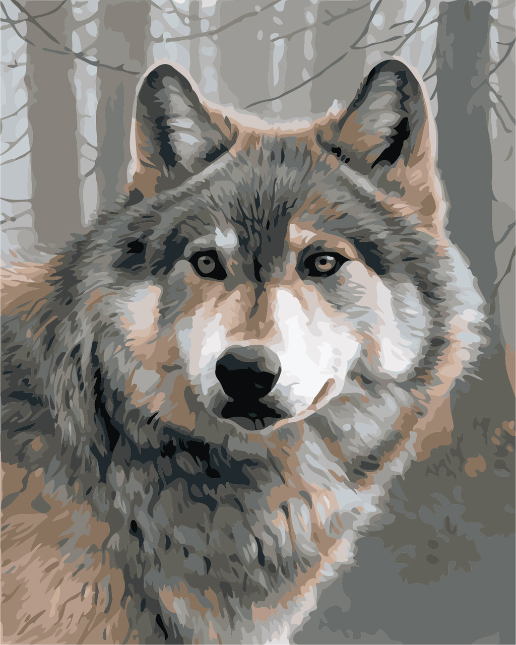 

Картина по номерам в коробке ArtStory Одинокий волк 40x50см (AS 0879)