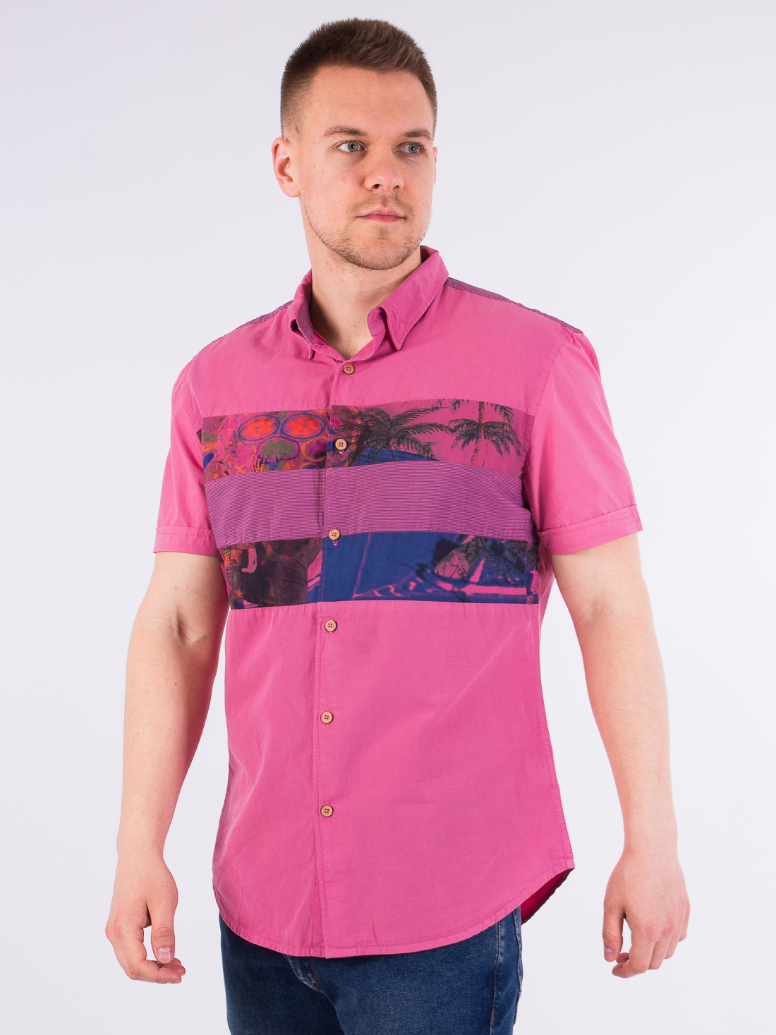 

Рубашка Desigual 17wmcwbb  Розовый, Рубашка Desigual 17wmcwbb XL Розовый