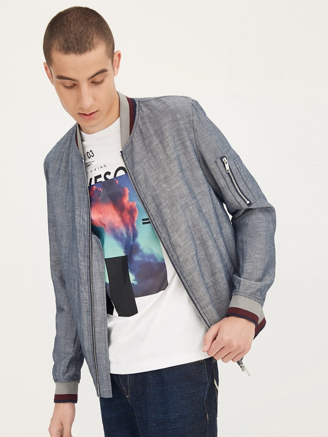 

Ветровка из льна Jack & Jones 217321501  Синий, Ветровка из льна Jack & Jones 217321501 S Синий