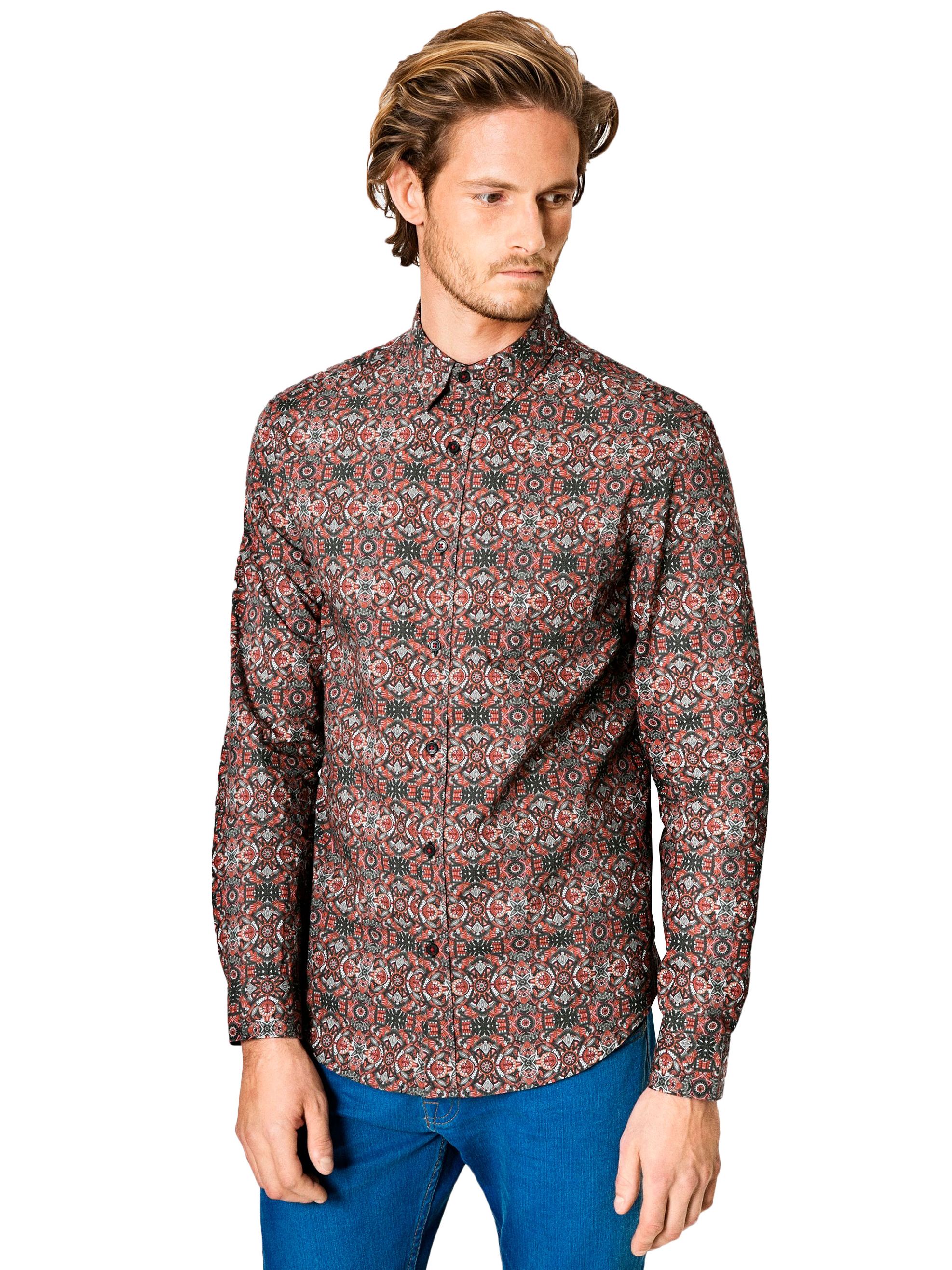 

Рубашка Desigual 75C12A4  Коричневый, Рубашка Desigual 75C12A4 S Коричневый