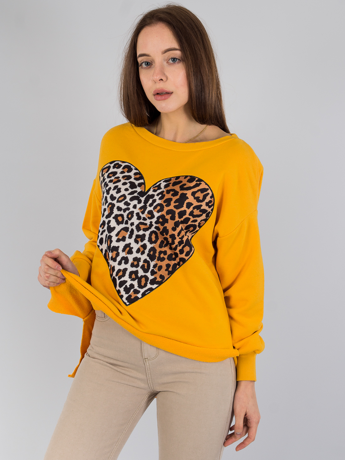 

Cвитшот BEBE PLUS 22936  Желтый, Cвитшот BEBE PLUS 22936 L Желтый