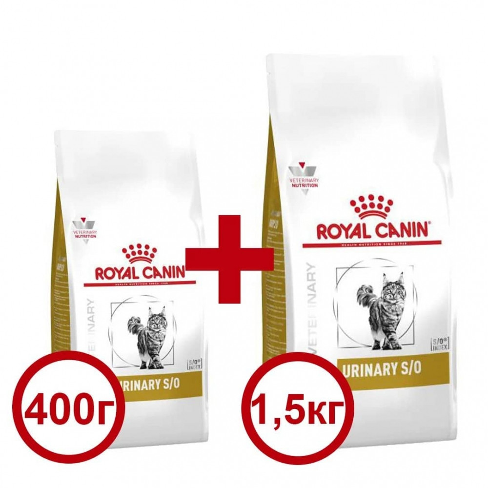 

Сухой корм Royal Canin Urinary SO 1,5кг 400г в подарок