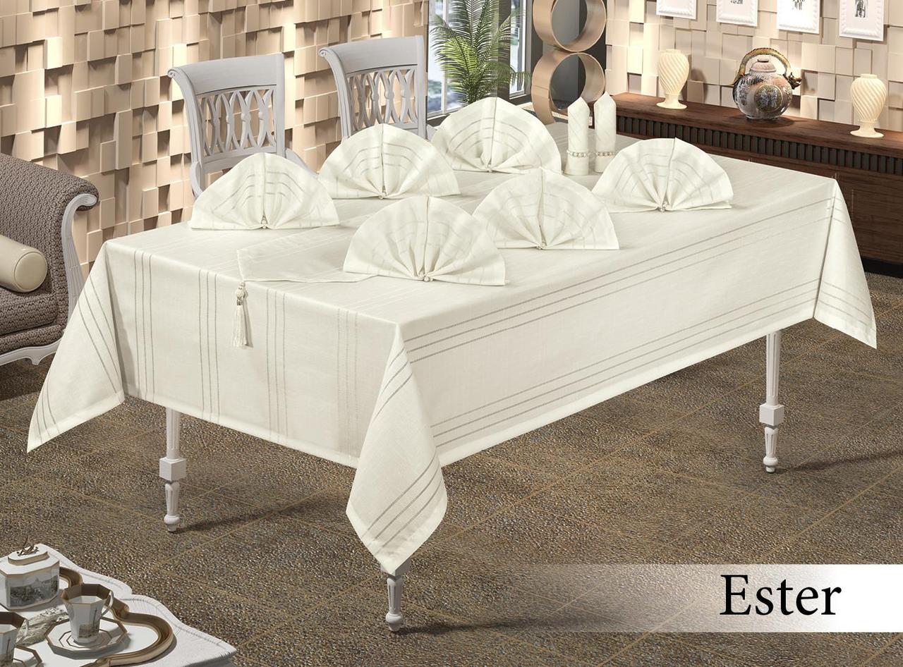 

Скатерть Set Maison Royale 160x350+12 psc Ester Cream