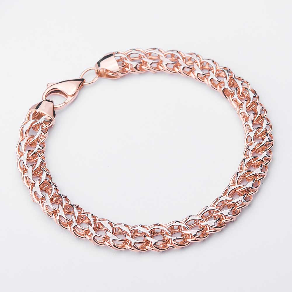 

Золотой браслет плетение Лав б00371 Оникс 20