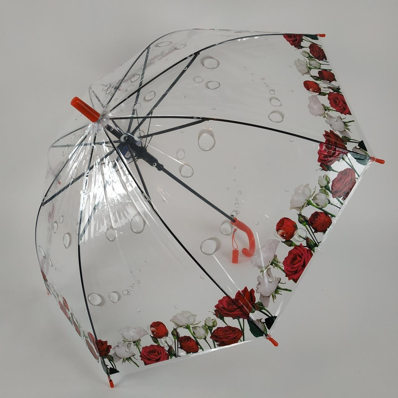 

Женский прозрачный зонт-трость (1315) Feeling Rain 100 см Прозрачный 000097596