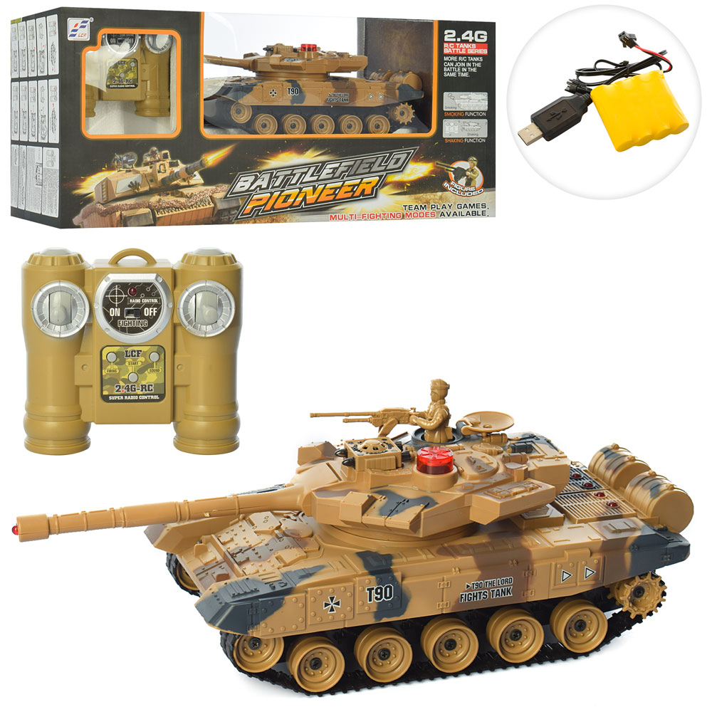 

Детский радиоуправляемый Military танк 778-3 4G, аккум, 32см, звук, свет, дым, USB заряд