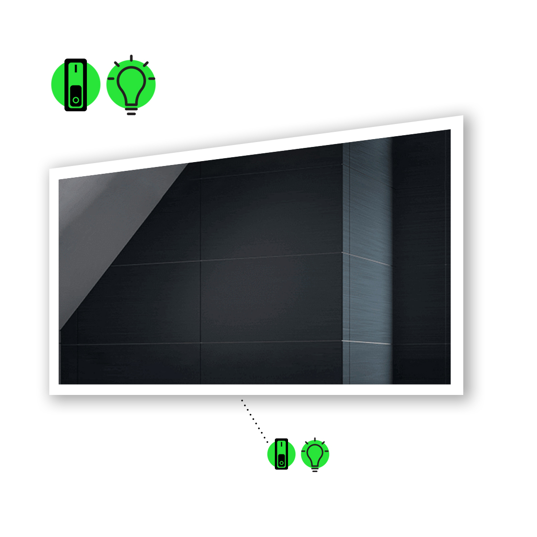 

Зеркало Simphony с Led-подсветкой и механическим выключателем 100x60 см