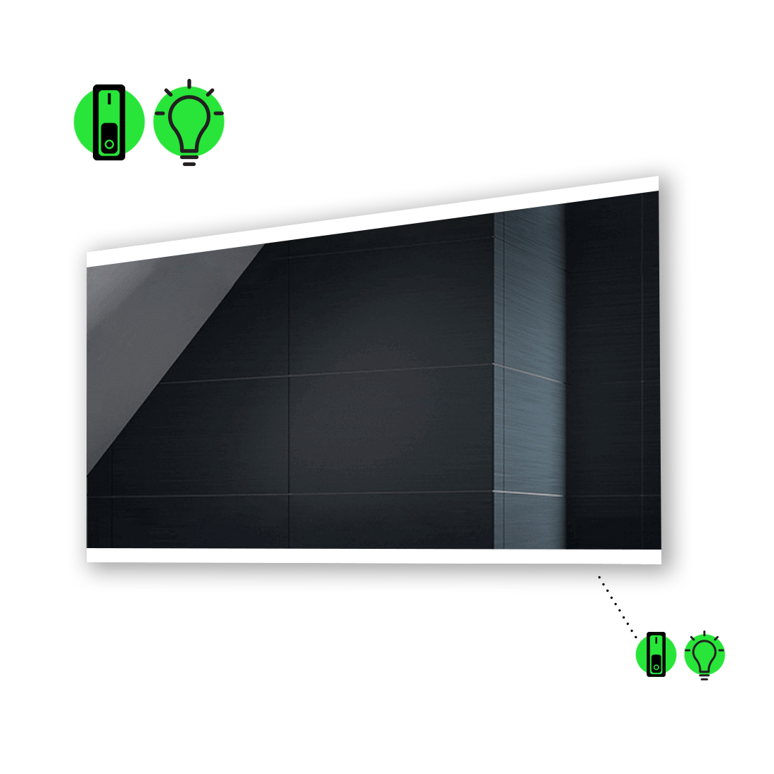 

Зеркало Ines с Led-подсветкой и механическим выключателем 120x100 см
