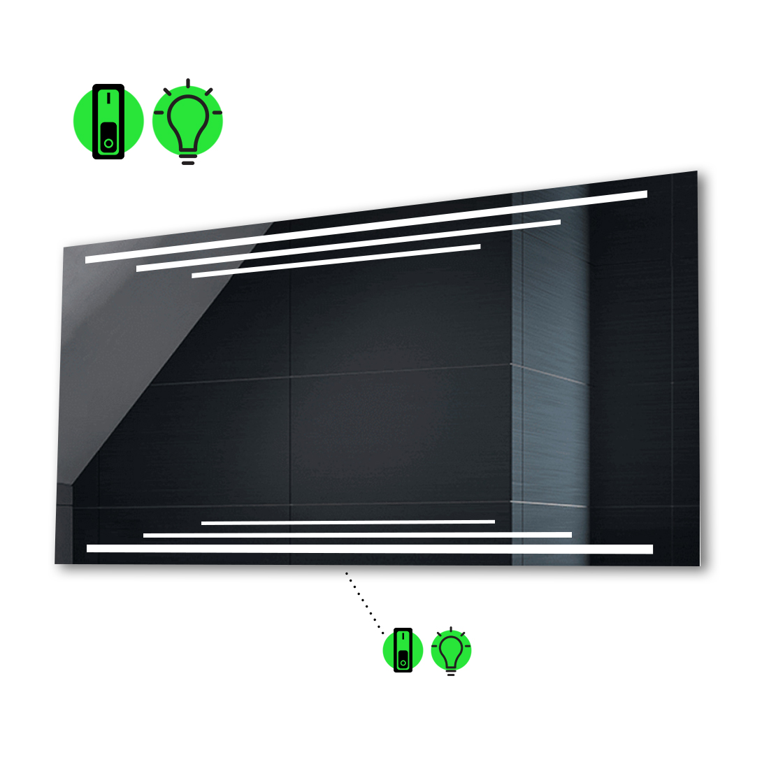 

Зеркало Francisca с Led-подсветкой и механическим выключателем 140x90 см