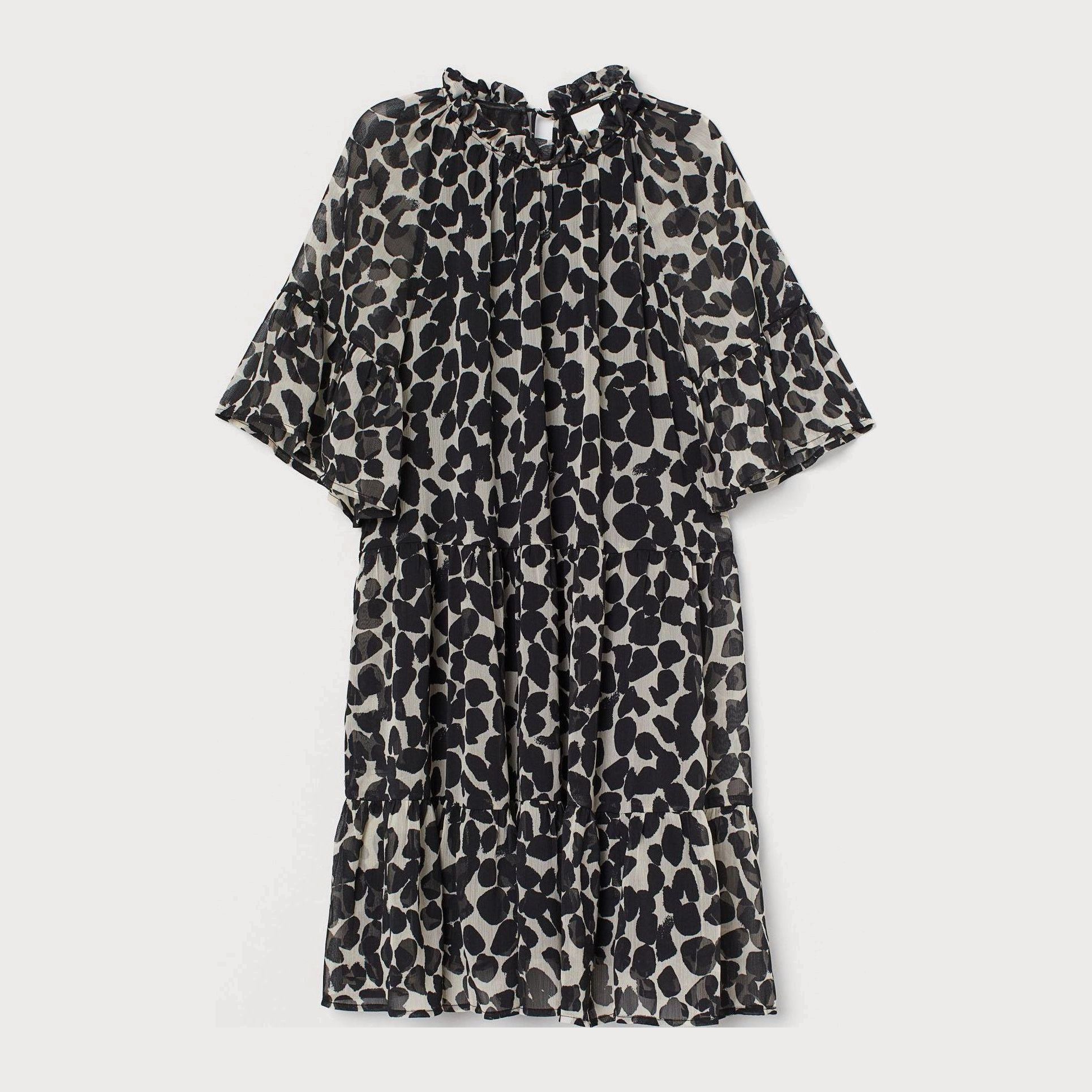 

Платье H&M 8746691-ACMR M Черное с молочным