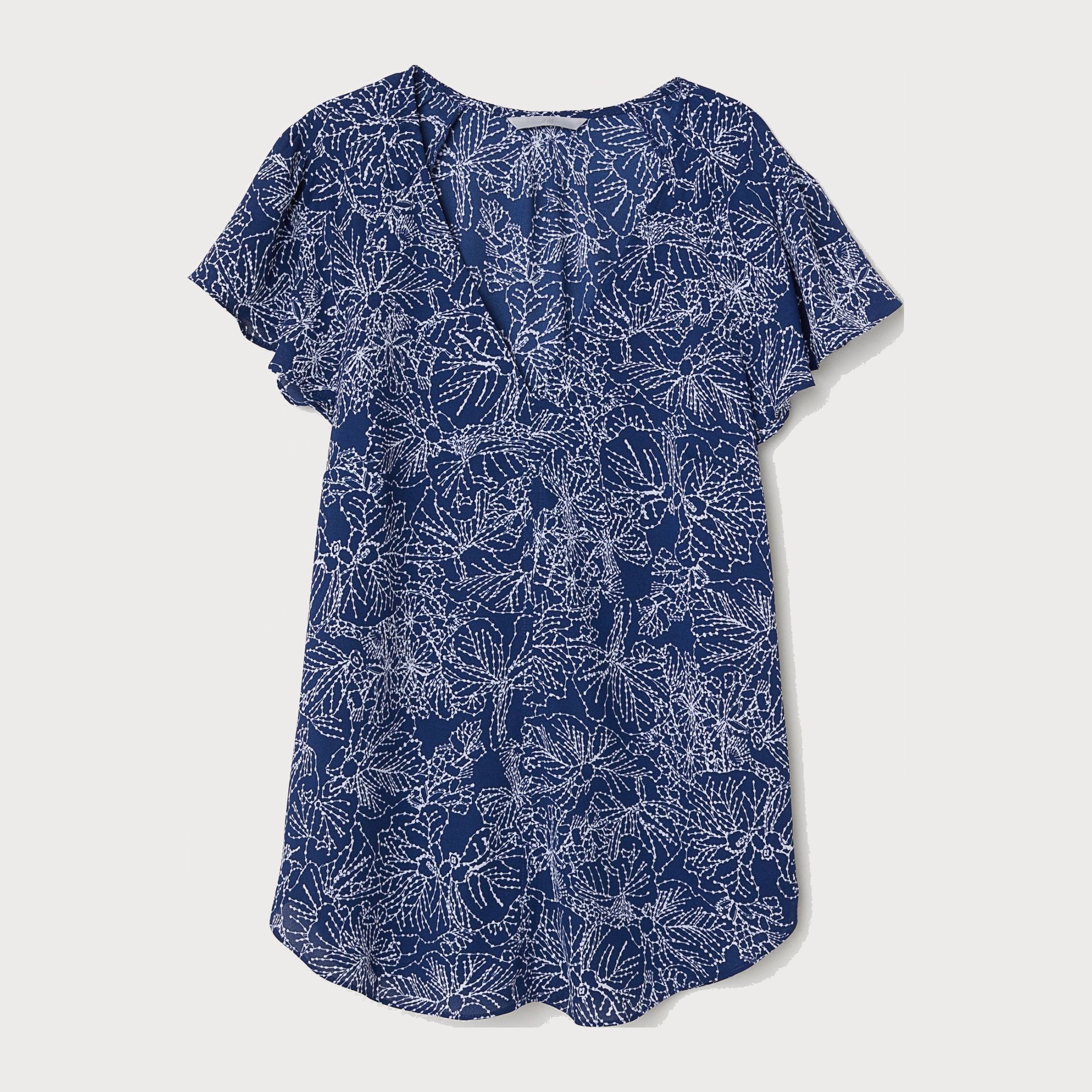 

Блузка H&M 6128007-ACTH 36 Синяя с белым