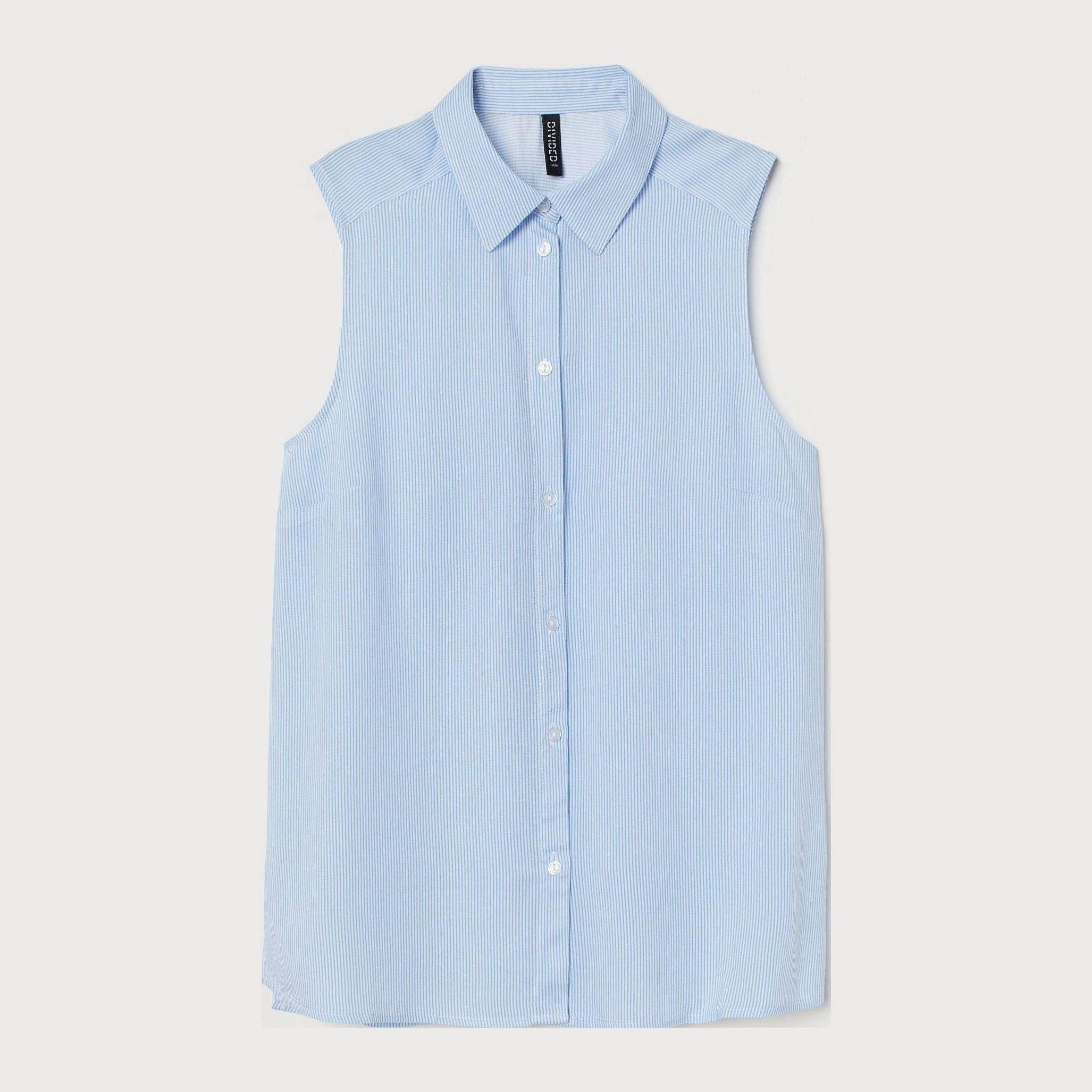 

Блузка H&M 8574271-AAYL 38 Белая с голубым