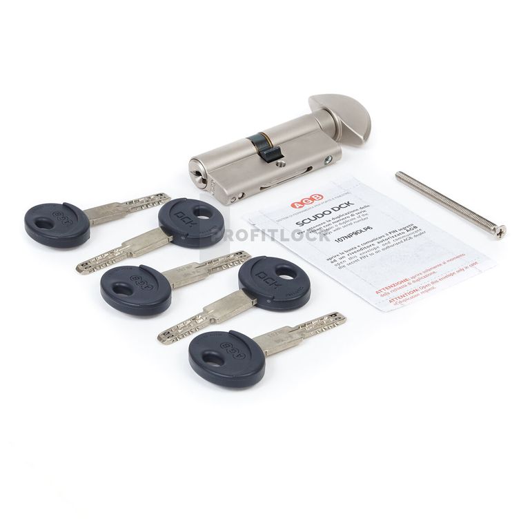 

Цилиндр Dсk 70Мм Ключ-Вороток 40Х30 Мат Хром Agb C.120.16.25.35