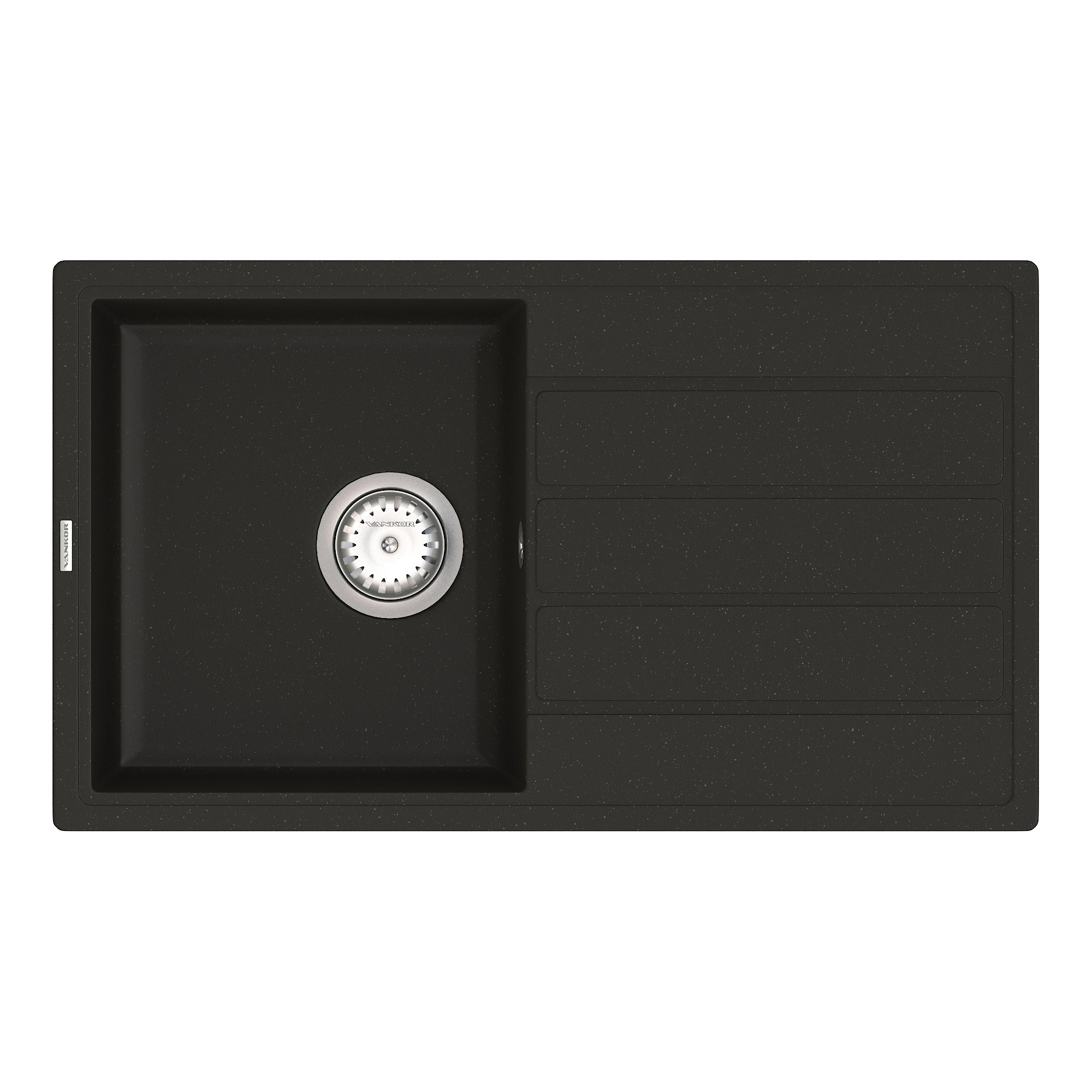 

Мойка Кухонная Vankor Easy Emp 02.76 Black + Сифон Vankor