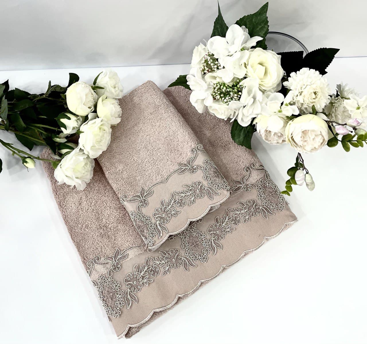 

Полотенца Pupilla Collection Бамбук-коттон 100 Baribo 50 x 90 70 x 140 светло розовый