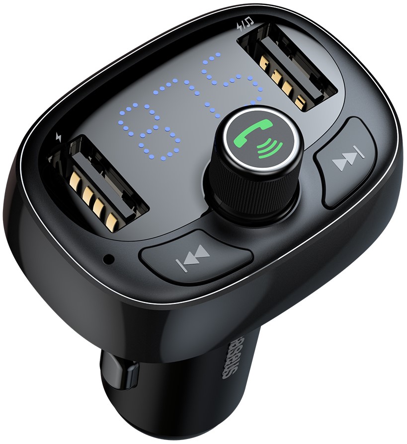 

Автомобильное зарядное устройство Baseus T-Typed MP3 Car Charger S-09 2USB 3.4A Черный