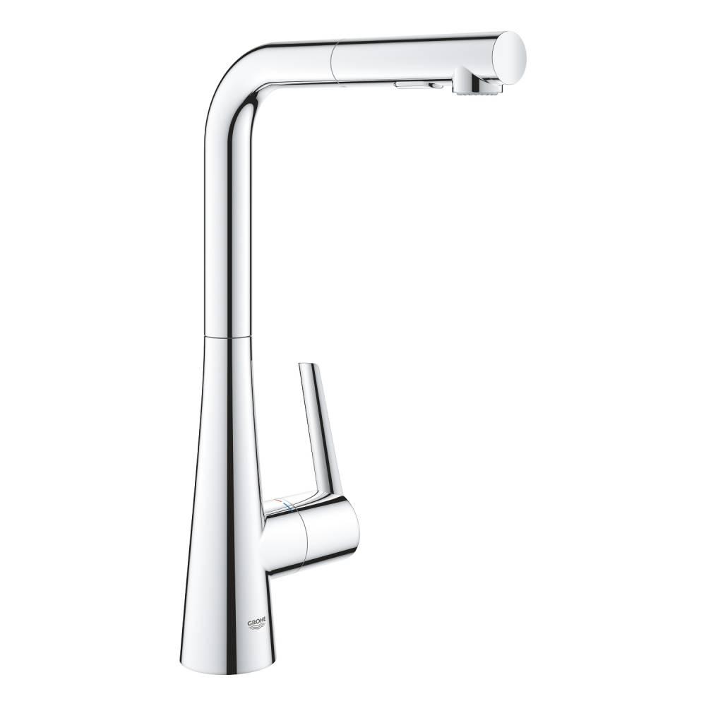 

Смеситель для кухни латунный однорычажный с выдвижным изливом Grohe Zedra
