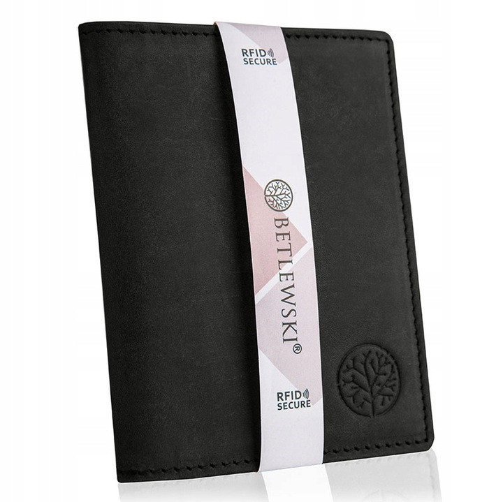 

Чоловічий шкіряний гаманець Betlewski з RFID 13 х 9,5 х 1 (BPM-HT-M2) - чорний