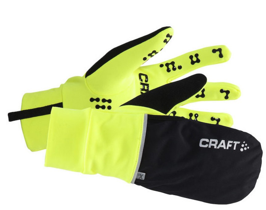 

​Велоперчатки Craft Hybrid Weather 2-in-1 неоновые желтые XL