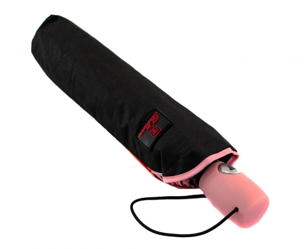 

Зонт полуавтомат с куполом 100 см Bellissimo черный с розовой каймой. Анти-ветер, 10 спиц. 1120642678