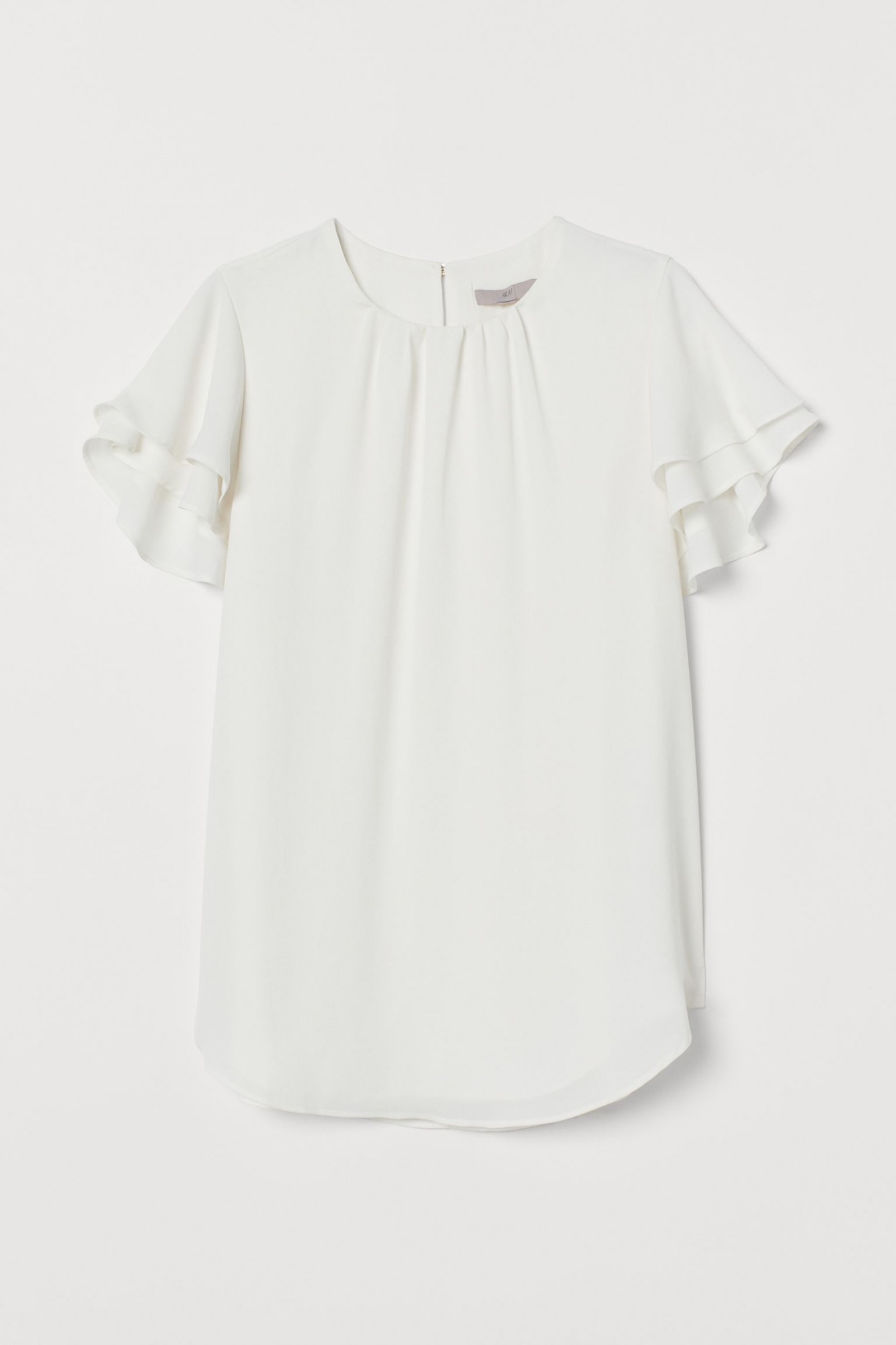 

Блузка из шифона H&M Однотонная  Белая, Блузка из шифона H&M Однотонная 38 Белая