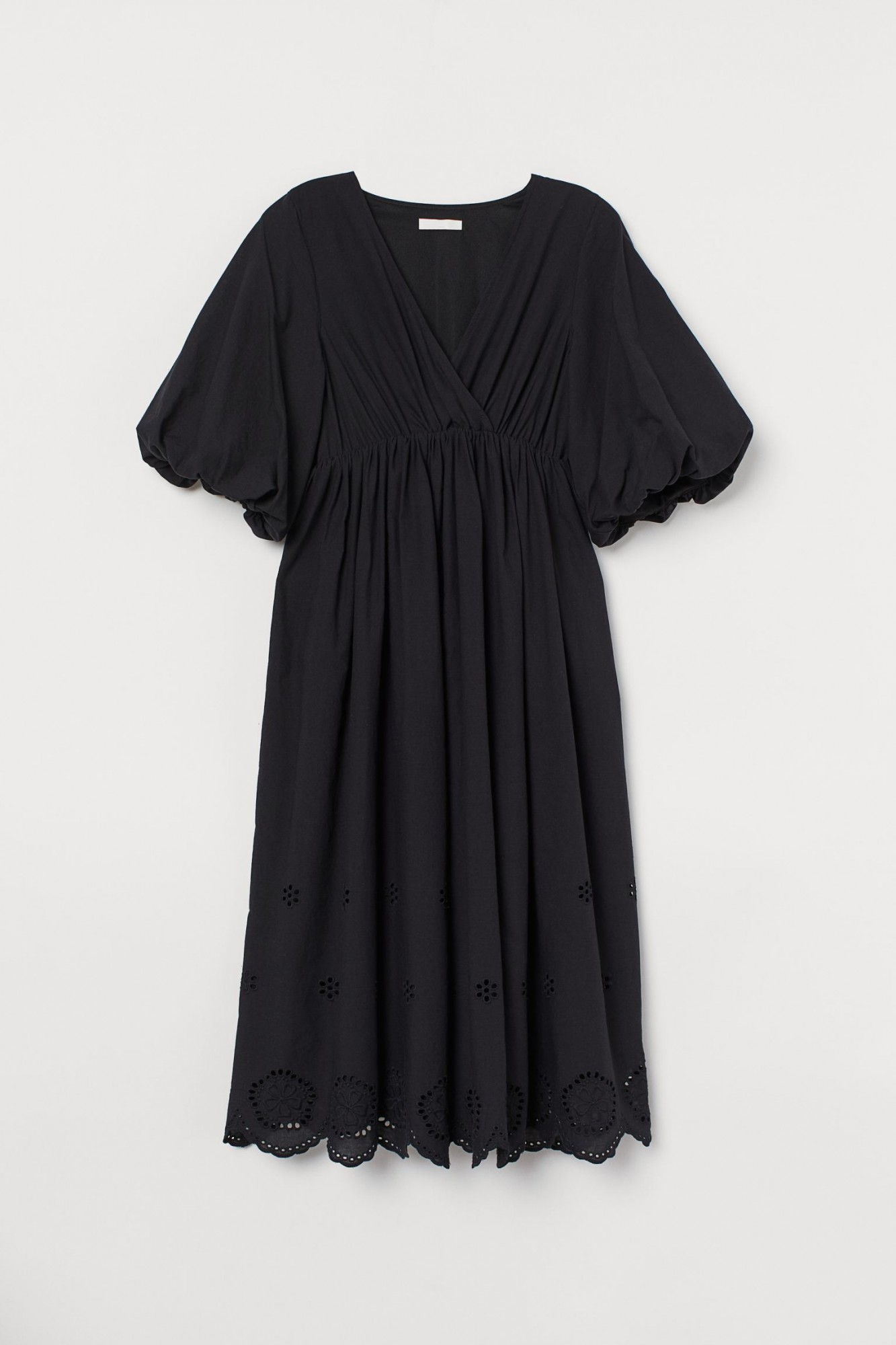 

Платье с пышным рукавом H& Однотонное М Черное, Платье с пышным рукавом H&M Однотонное М Черное