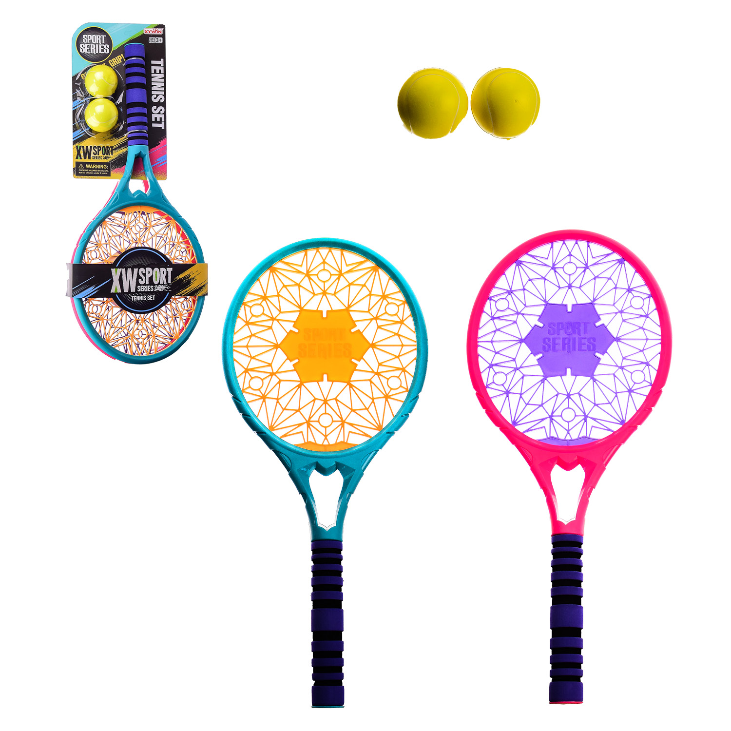 

Набор для тенниса игровой Metr+, Теннисный набор (2 ракетки и 2 мячика) XWSport