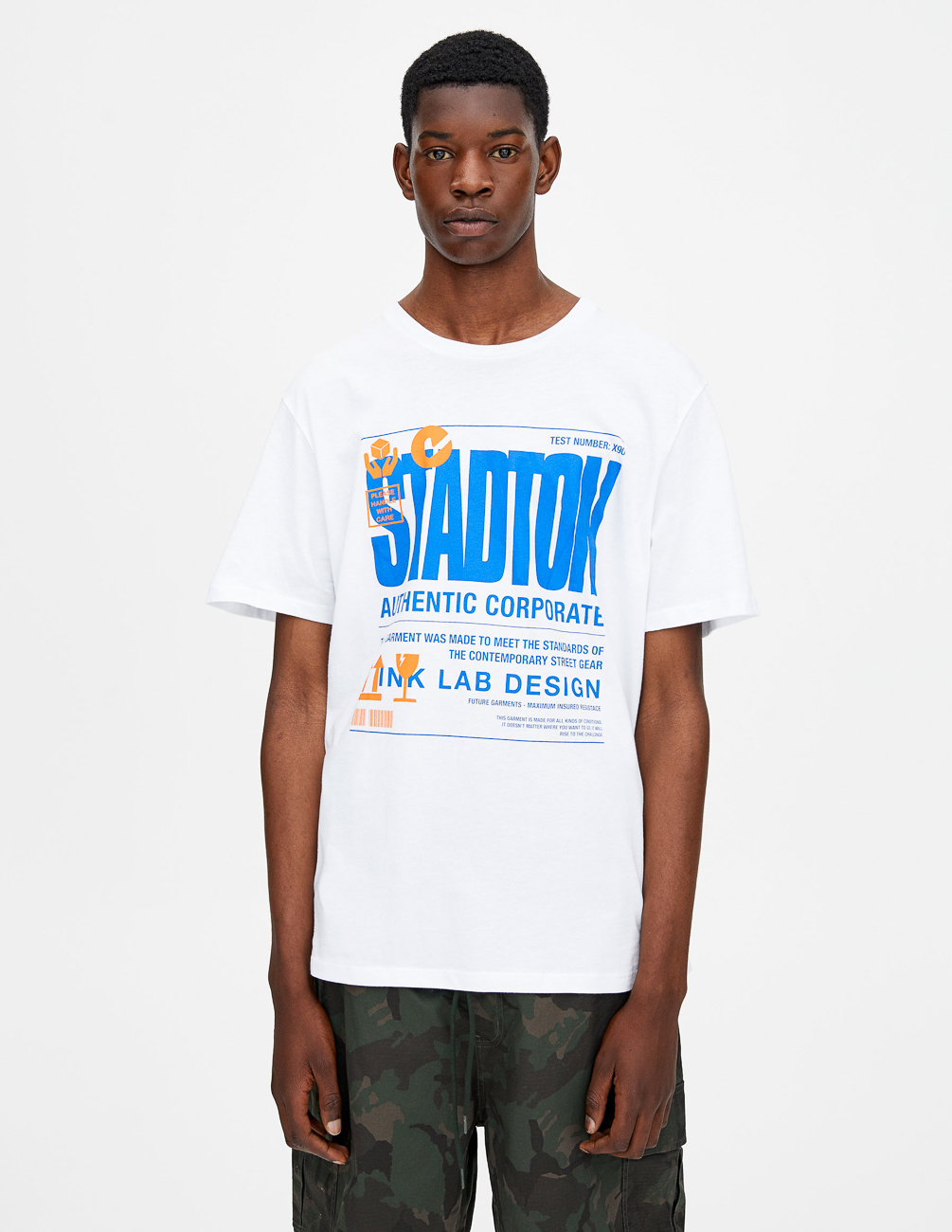 

Футболка PULL & BEAR М0111754 (9231/502/250) цвет белый S