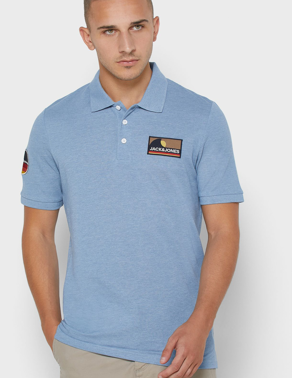 

Поло к/р JACK&JONES М0110855 цвет голубой S