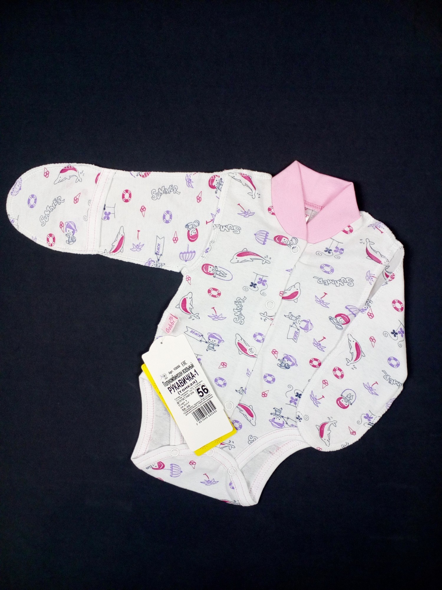 

Боди Рукавичка GABBI Summer 56см белое 10686