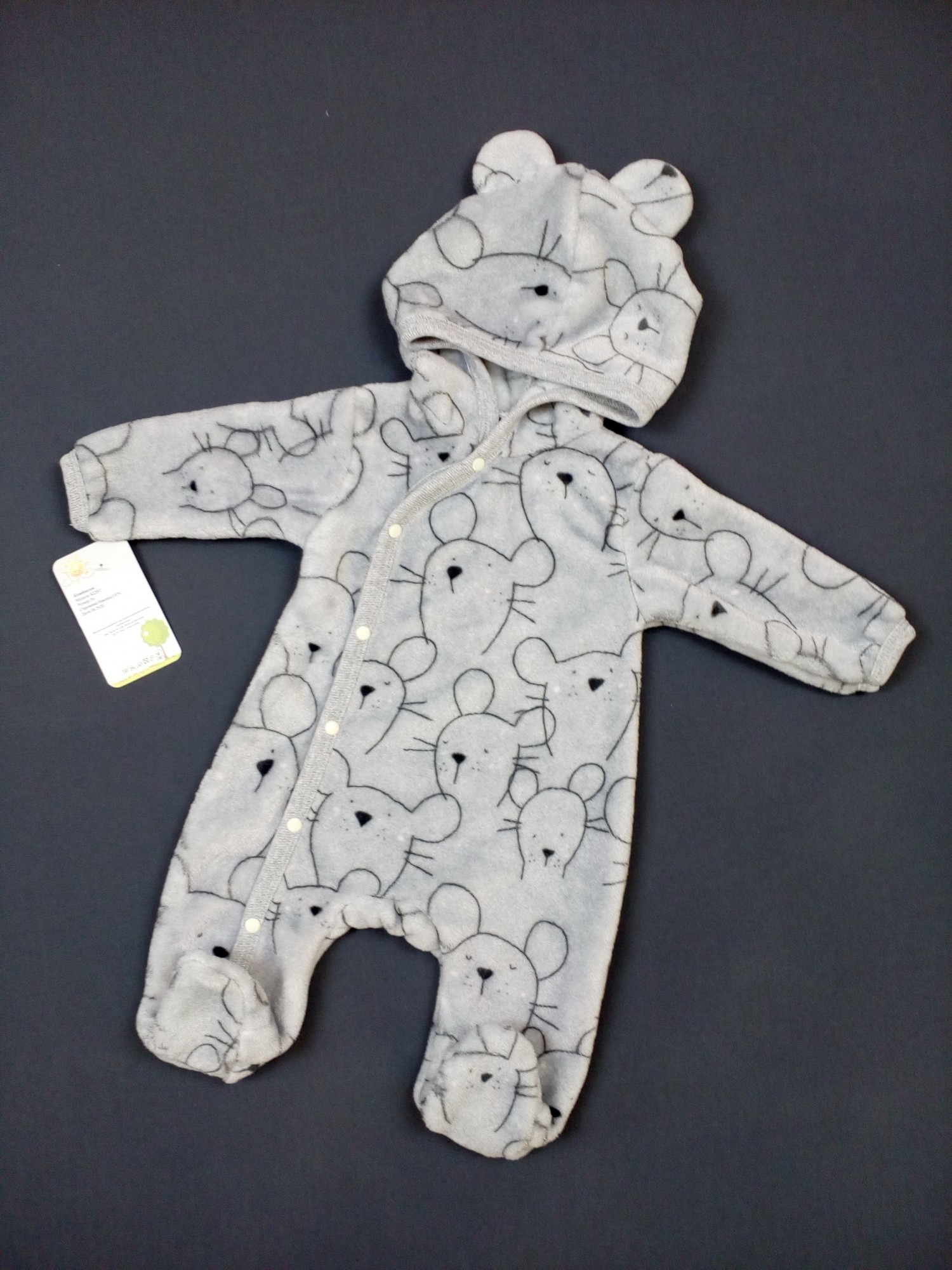 

Человечек тёплый HappyTot Мышки 56см серый 822вт