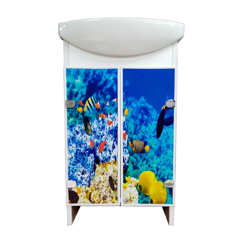 

Тумба The Mix Eco Green light Fish с умывальником 60 см