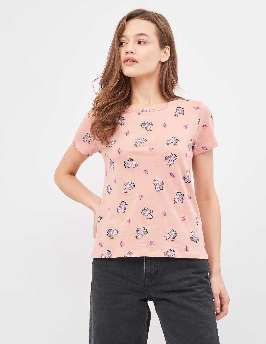 

Футболка PULL & BEAR Ж1066289 (9241/315/676) цвет розовый L