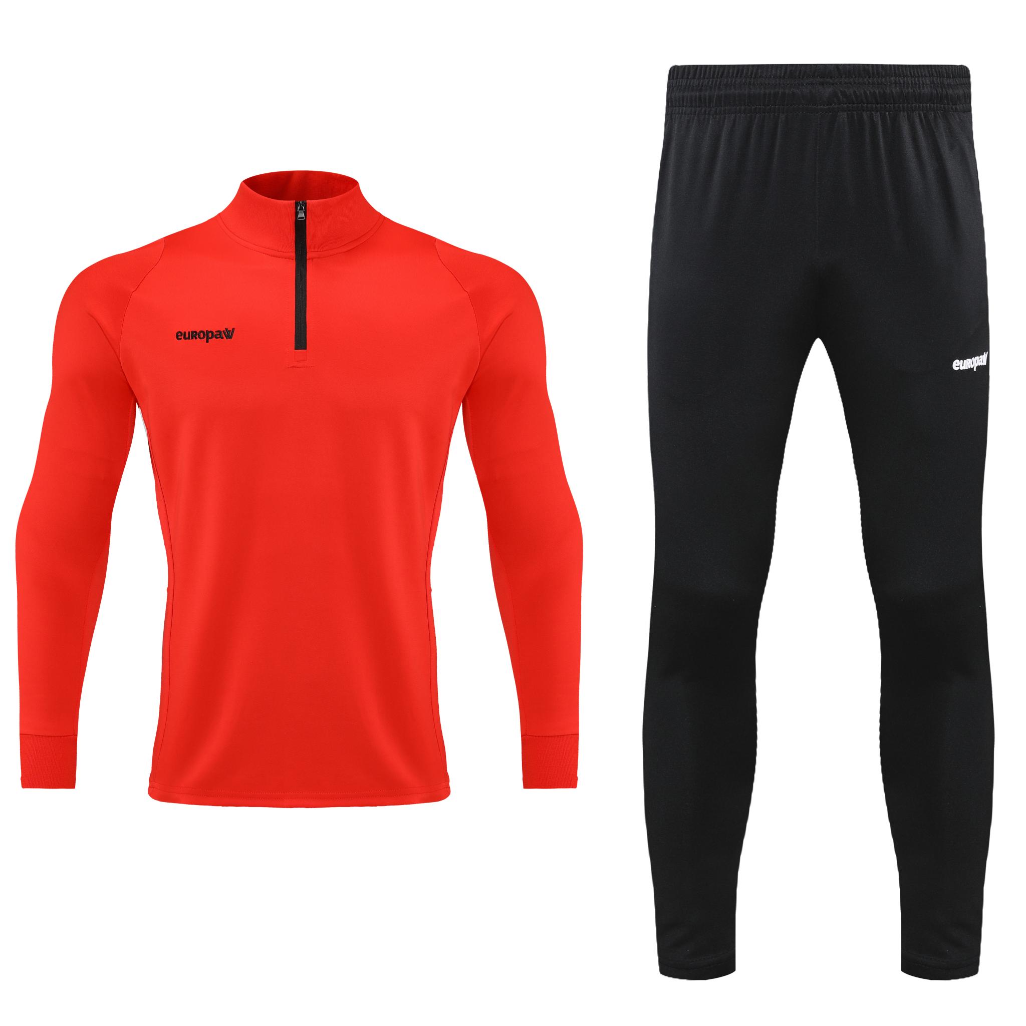 

Спортивный костюм для детей Europaw Limber Up Kid 2101 Short zipper чёрно-красный [3XS]