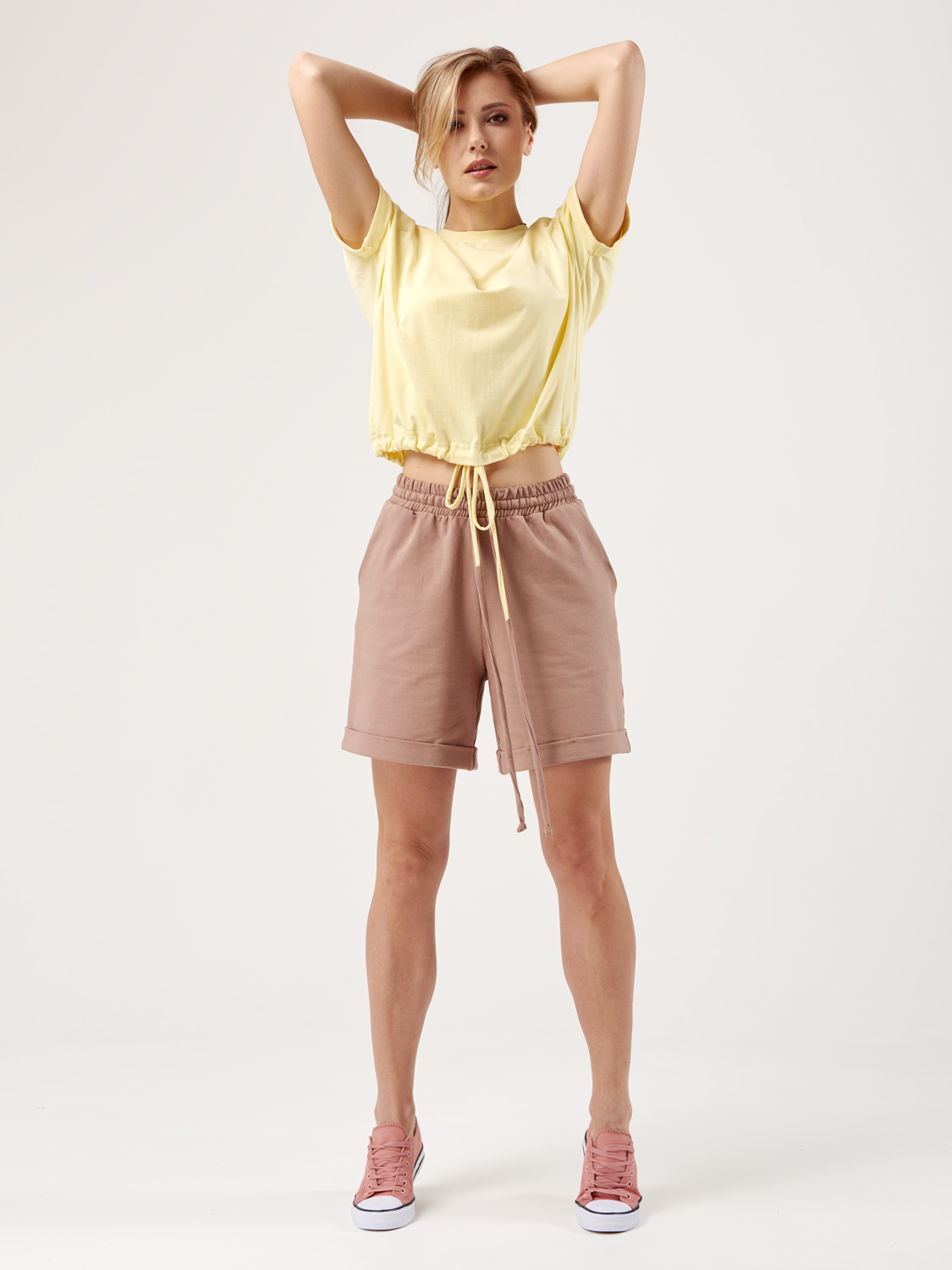 

Костюм (футболка + шорты) Riccardo WKS M Желтый с бежевым