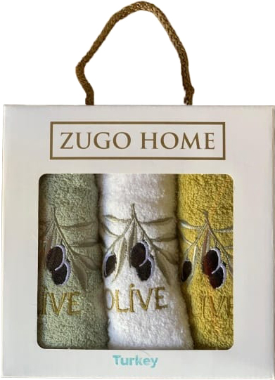 

Набор кухонных полотенец Zugo Home Olive V1 30x50 3 шт (ts-02049)