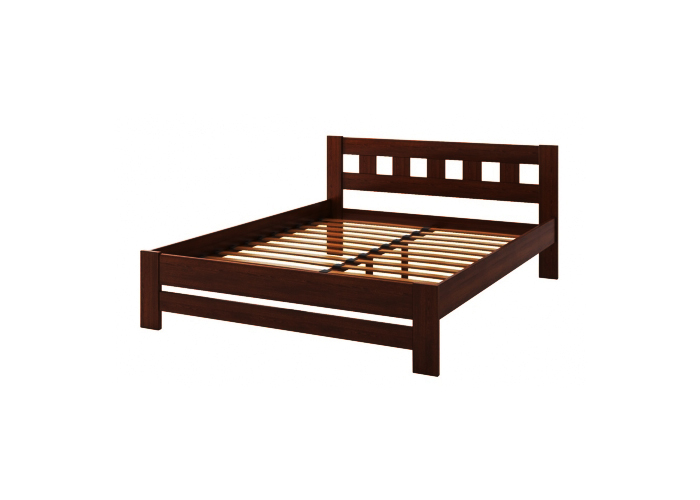 

Кровать Camelia Сакура из массива сосны 120х200 орех темный