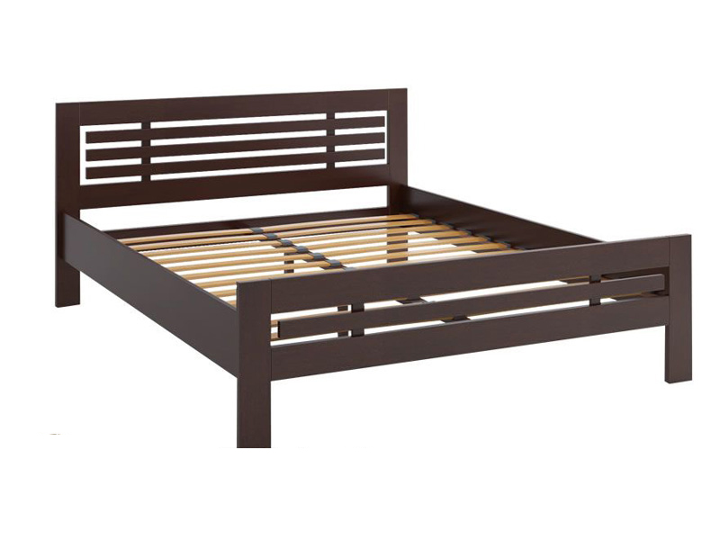 

Кровать Camelia Фрезия из массива бука 90х200 орех темный