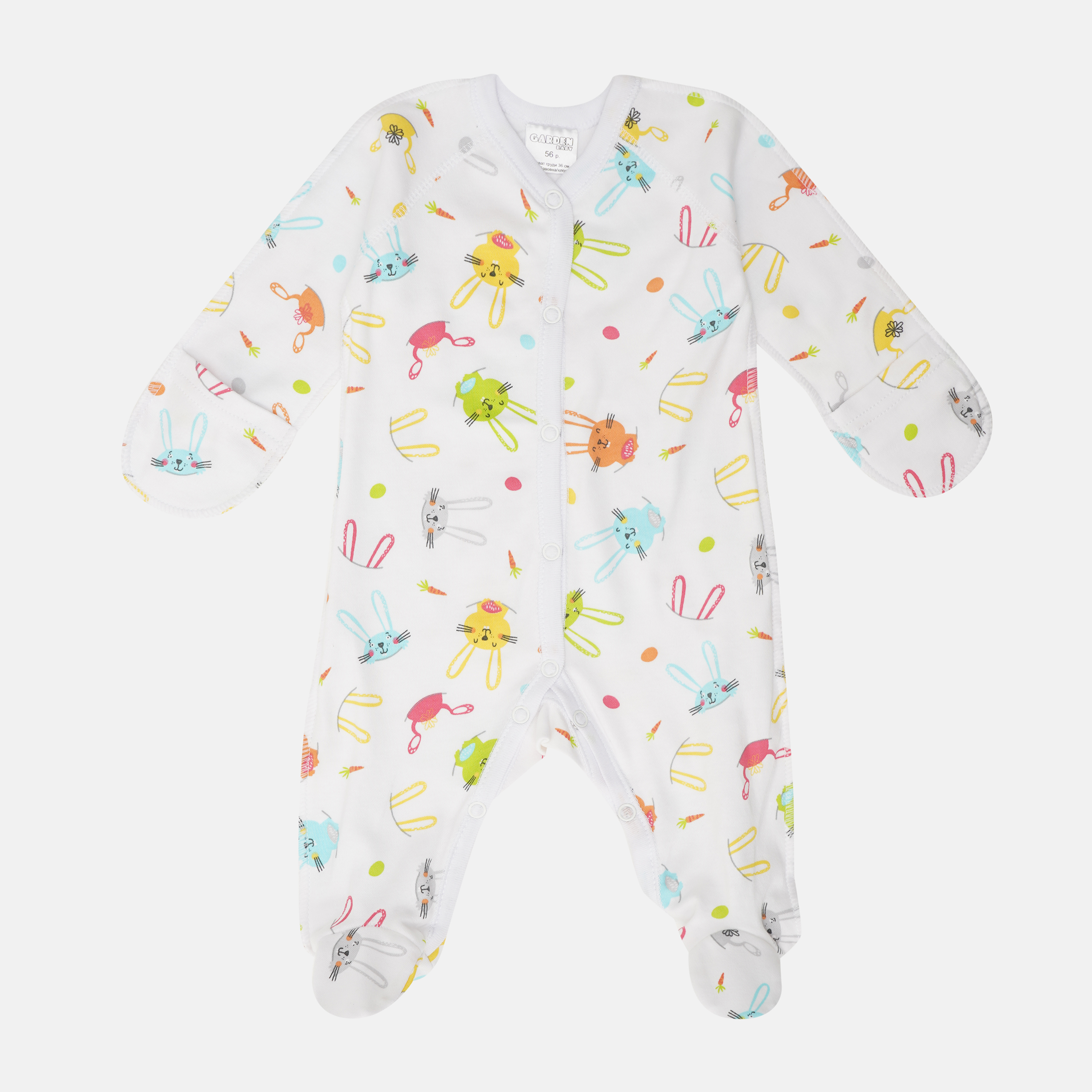 

Человечек Garden Baby 10853-02 62 см Цветные зайцы