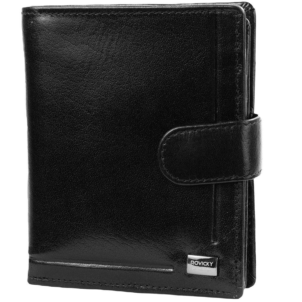 

Мужское кожаное портмоне (DNKPC-106L-BAR-black) Rovicky 10х12х2,5 см Черный 000157717