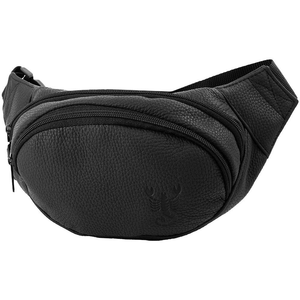 

Мужская кожаная поясная сумка-бананка (CLJ-607WB-S-blackmat) Eterno 25х13х6 см Черный 000157832