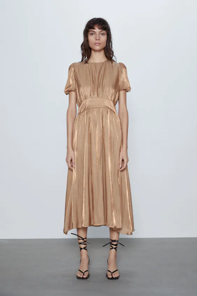 

Платье Zara M Золотистое (1203-912)