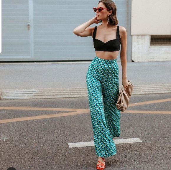 

Штаны Zara S Бирюзовые (1203-841)